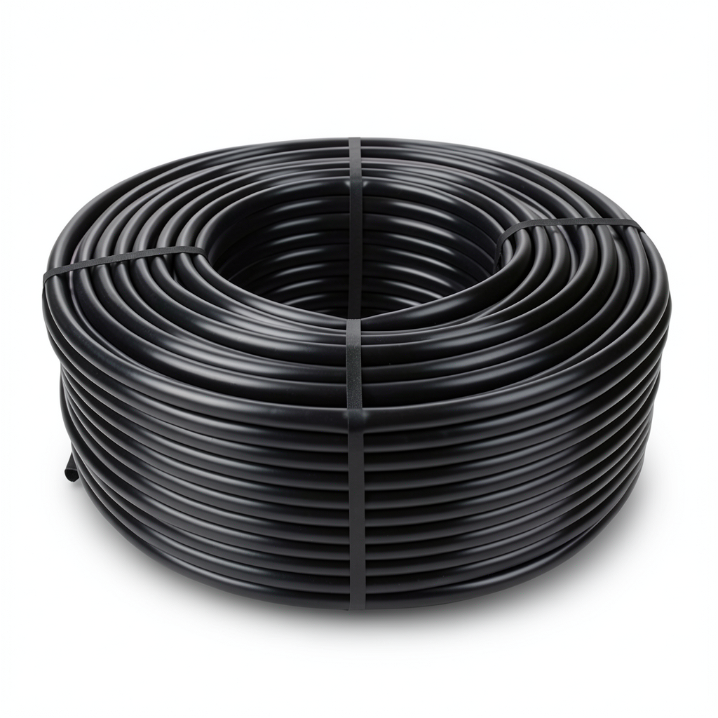 لفة انابيب HDPE ضغط 12.5 بار PE 100 مقاس 75 مم SDR 33 لون اسود