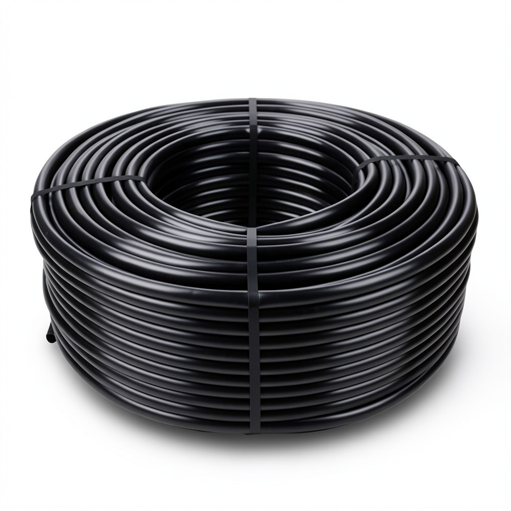 لفة أنابيب بلاستيك HDPE ضغط 12.5 بار PE 100 قطر خارجي 90 مم سمك 6.7 مم لون أسود