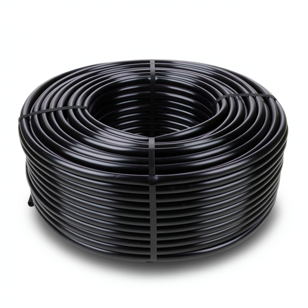لفة HDPE ضغط 12.5 بار PE 100، قطر خارجي 125 مم SDR 33، لون اسود