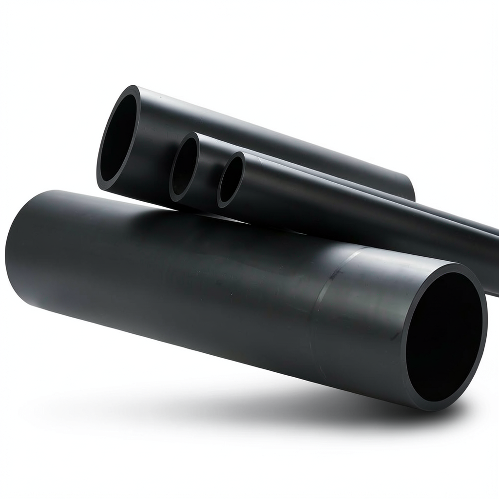 أنابيب بلاستيك HDPE ضغط اسمي 6.3 بار PE 100 قطر خارجي 500 ملم سمك 19.1 ملم لون أسود