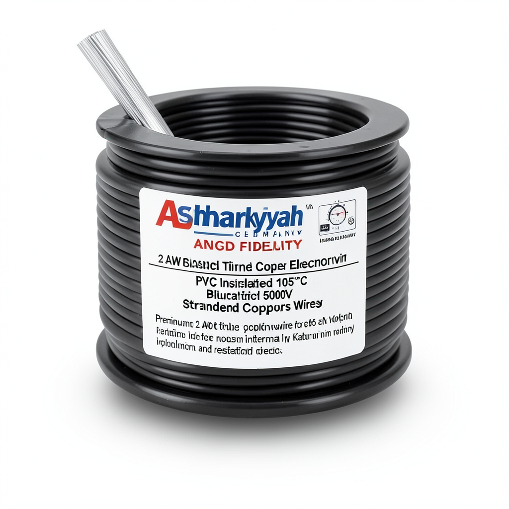سلك كهرباء نحاس مجدول 2 AWG مطلي بالقصدير معزول PVC 105°C اسود 600 فولت 500 قدم | شركة كابلات الشرقية للصناعة
