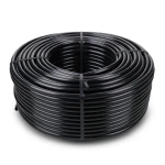 لفة أنابيب HDPE ضغط اسمي 6.3 بار PE 100، قطر خارجي 125 ملم SDR 26، سماكة 4.8 ملم، لون أسود