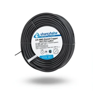 سلك نحاس مجدول 2/0 AWG مطلي بالقصدير عزل PVC 105°C اسود 600 فولت طول 500 قدم | شركة كابلات الشرقية للصناعة
