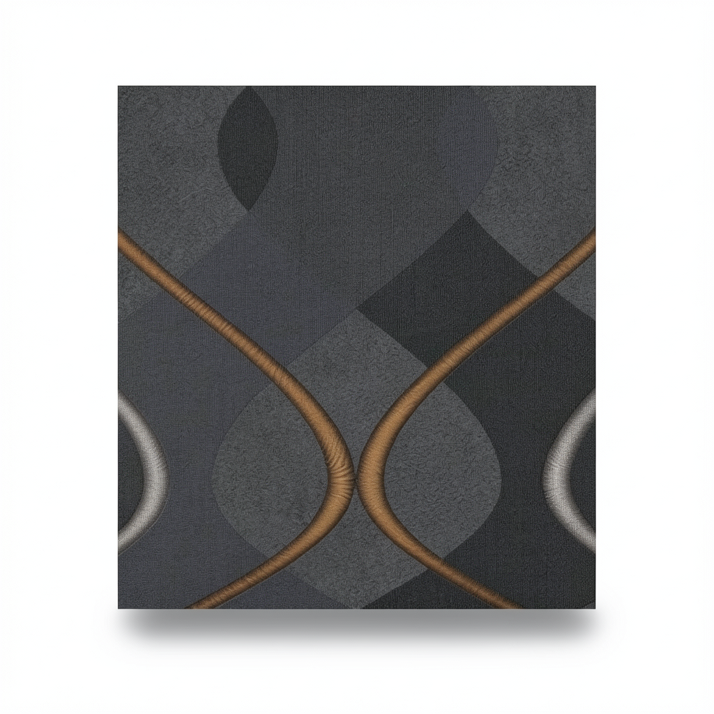 Decorative Wall Covering Venice Collection 5 m² Black with Brown, Item 47-5770 | Germany