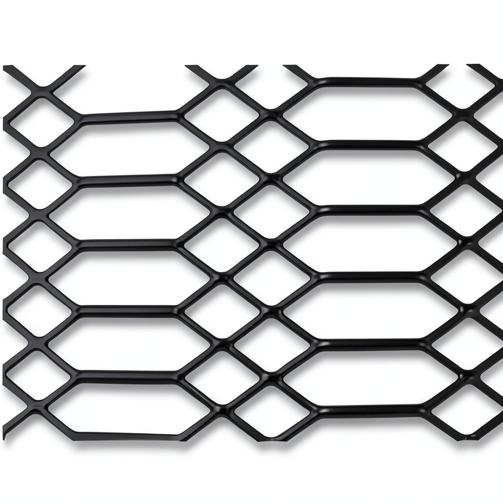 شبك بقلاوة حديد اسود تخانة 2.7 مم، مقاس 2.44×4 متر، تصميم جوهرة
