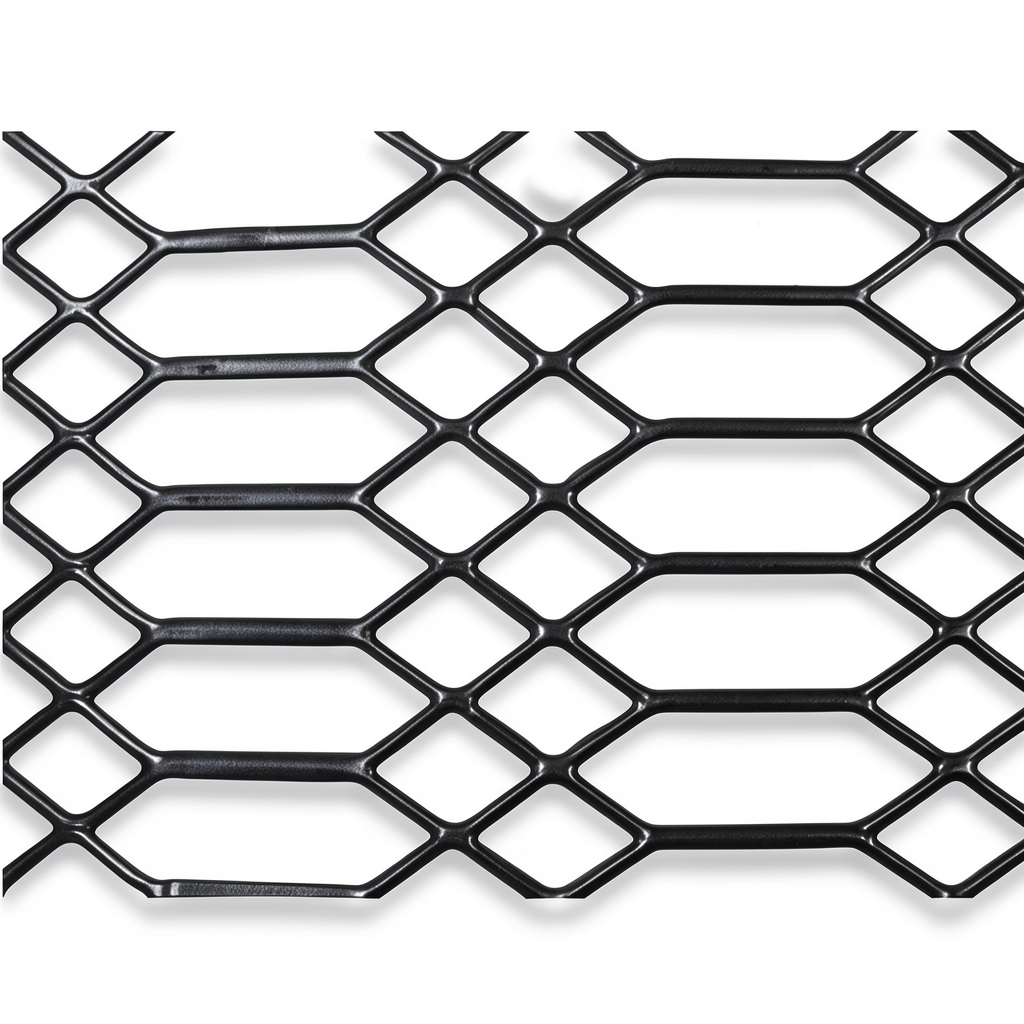 Hot Rolled Expanded Metal Jawhara Thickness 2.7 mm Size 2.44×5 m Black Steel