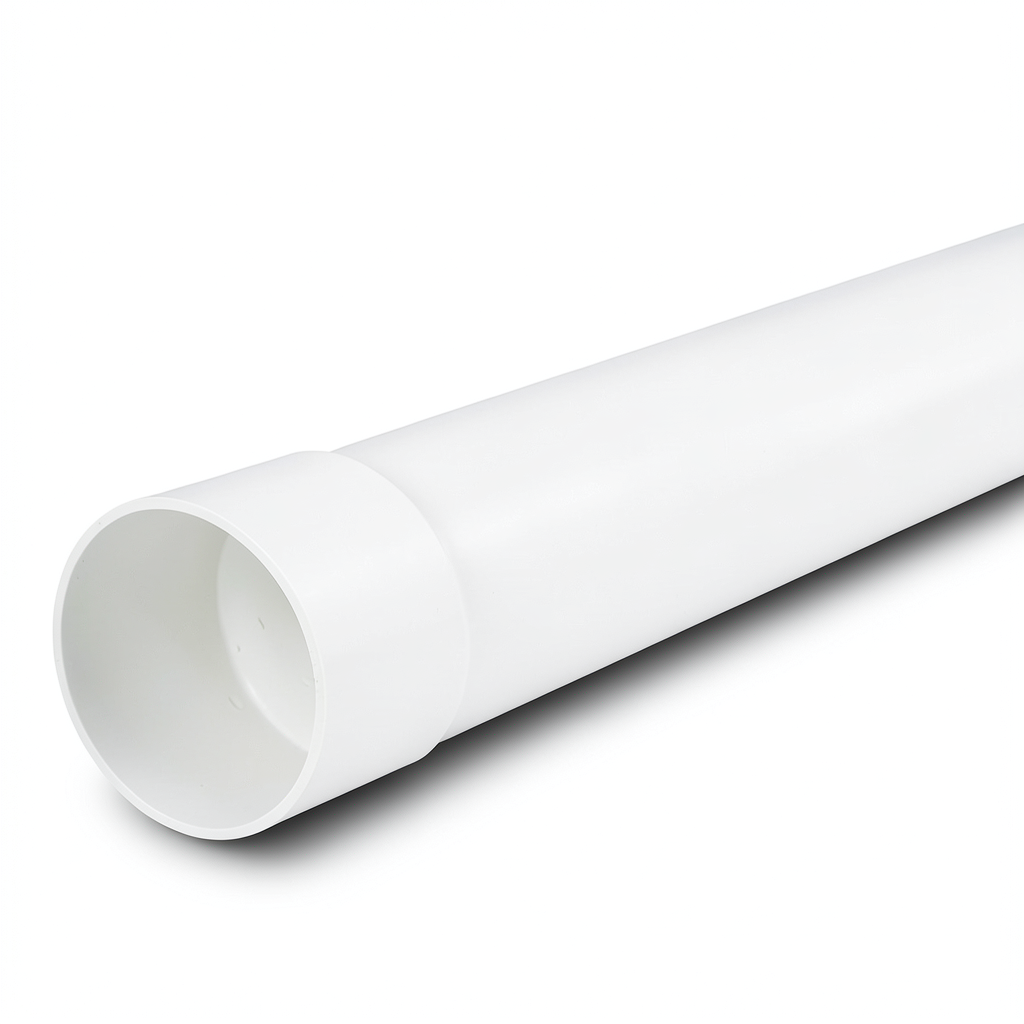 UPVC Plastic Pipe Class 1 Size 250 mm Thickness 2.4 mm White Color