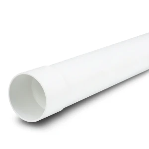 UPVC Plastic Pipe PN 4 Bar Size 140 mm Thickness 3.2 mm White Color