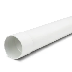 UPVC Plastic Pipe PN 4 Bar Size 250 mm Thickness 5.6 mm White Color