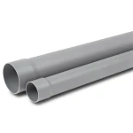 مواسير بلاستيك UPVC كلاس 4 ضغط PN 10 بار مقاس 250 مم سمك 13.3 مم لون رمادي