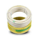 كابل نحاس THHN/THWN معزول PVC 105 درجة مئوية مقاس 2.08 مم² قطر 2.9 مم 600 فولت طول 250 قدم أصفر مع أخضر | شركة الفنار