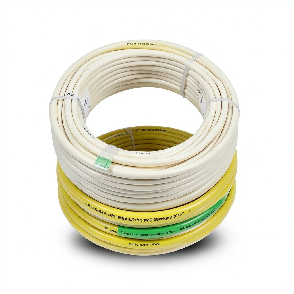 THHN/THWN Copper Cable PVC 105°C Insulation 2.08 mm² 2.9 mm Diameter 600 Volt 250 ft Yellow with Green | Al Fanar