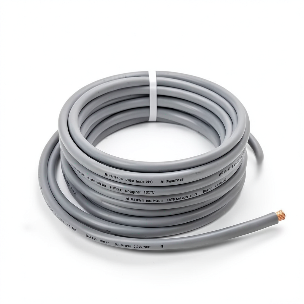 كابل نحاس THHN/THWN معزول PVC 105° قطر 2.7 مم 600 فولت طول 2500 قدم رمادي | شركة الفنار