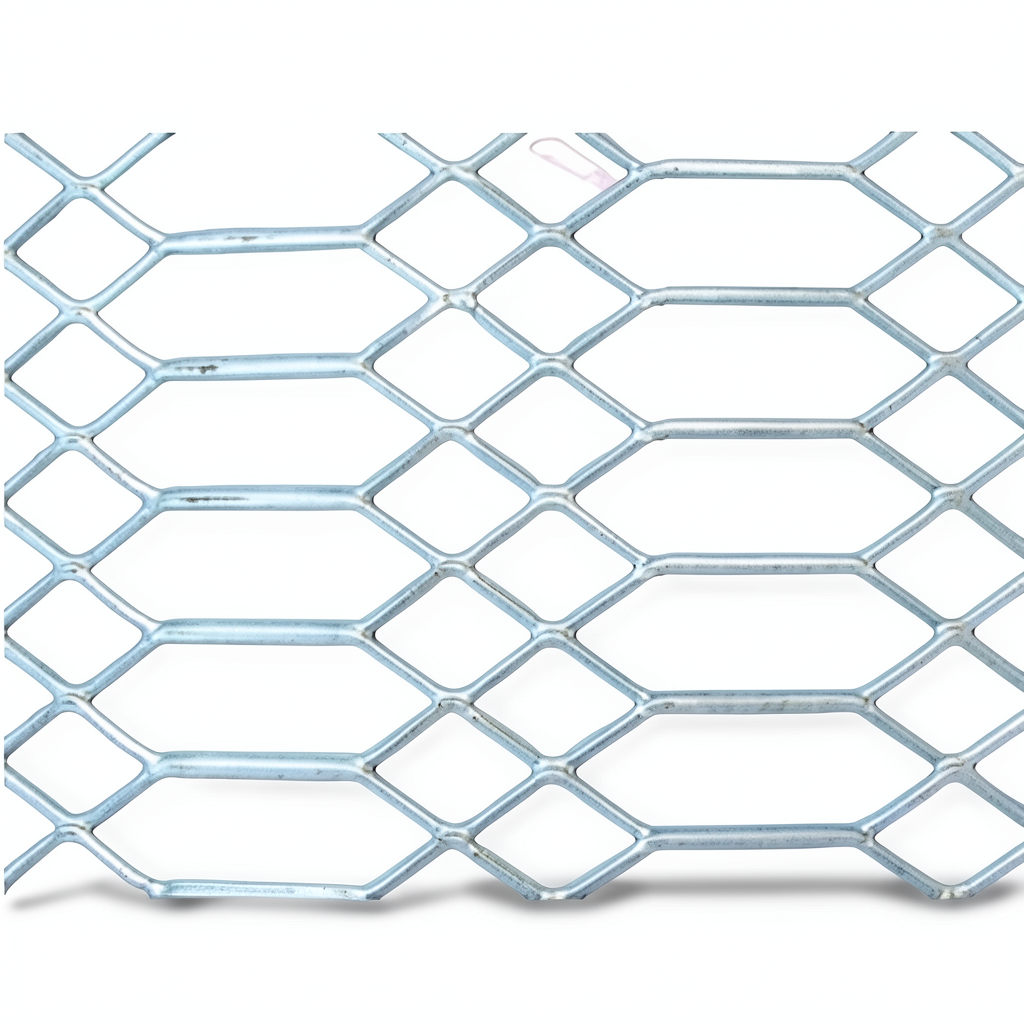 Hot Rolled Expanded Metal Wiremesh 2.8 mm Diameter 2.44×3 M, Jawhara Shape