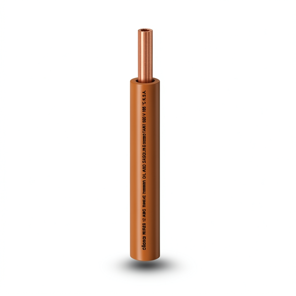 THHN/THWN Copper Cable 3.31 mm² PVC Insulation 105°C, 3.4 mm Diameter, 600 V, 300 Ft Brown | Al Fanar