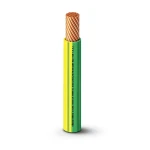 كابل نحاس THHN/THWN معزول PVC 105°C مقاس 3.31 مم² قطر 3.4 مم 600 فولت طول 300 قدم أصفر مع أخضر | شركة الفنار