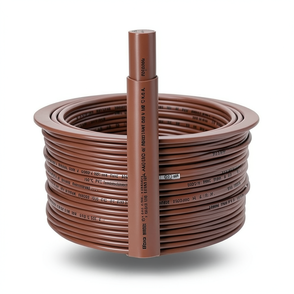 THHN/THWN Copper Cable 5.26 mm² Diameter 4.2 mm 600 V 300 Ft Brown PVC Insulation | Al Fanar
