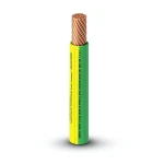 كابل نحاس THHN/THWN معزول PVC °105 مقاس 5.26 مم² قطر 4.2 مم 600 فولت طول 250 قدم أصفر مع أخضر | شركة الفنار