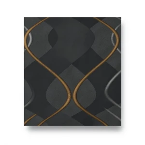 Decorative Wall Covering Venice Collection 5 m² Black with Brown, Item 47-5770 | Germany