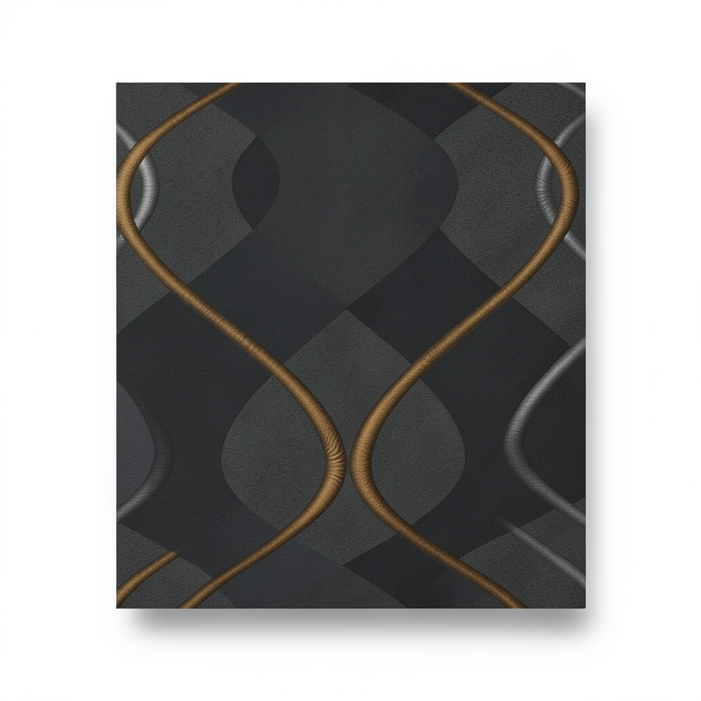 Decorative Wall Covering Venice Collection 5 m² Black with Brown, Item 47-5770 | Germany