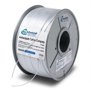 سلك نحاس مجدول 18 AWG مطلي بالقصدير عزل PVC 105°C أبيض 600 فولت طول 2500 قدم | شركة كابلات الشرقية للصناعة
