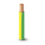 كابل نحاس THHN/THWN عزل PVC 105 درجة مئوية مقاس 5.26 مم² قطر 4.2 مم 600 فولت طول 300 قدم أصفر مع أخضر | شركة الفنار