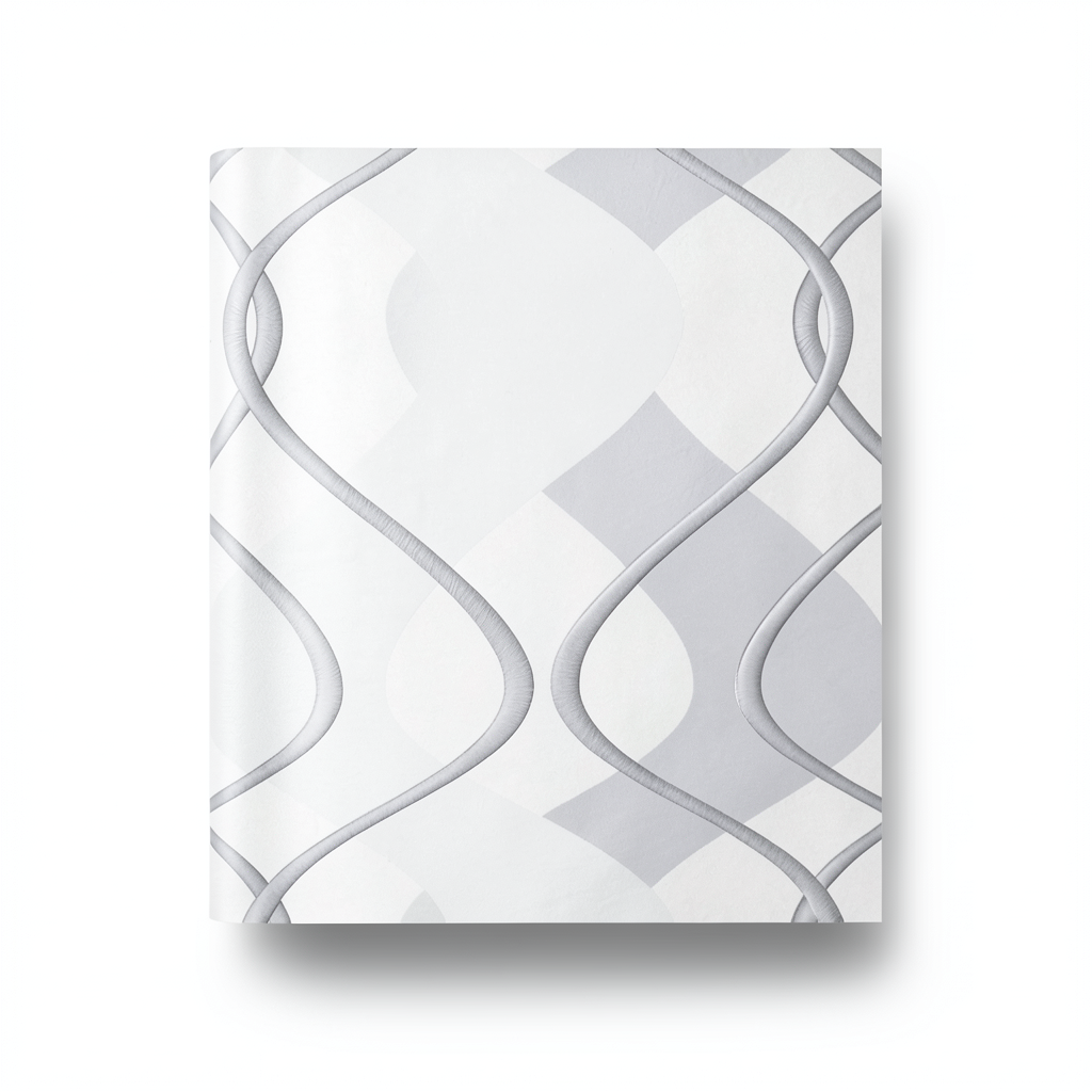 Decorative Wallpaper Venice Collection 5 m² White with Grey, Code 10-5770 | YT-69597701