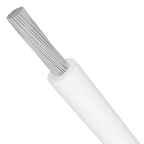 لفة سلك كهرباء نحاس مجدول 1/0 AWG مطلي بالقصدير معزول PVC 105°C أبيض 600 فولت 500 قدم | شركة كابلات الشرقية للصناعة