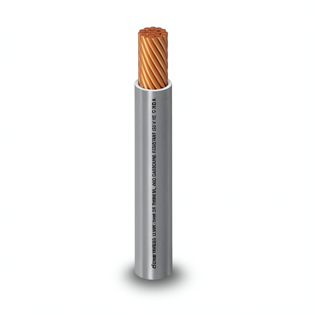 كابل نحاس THHN/THWN معزول PVC 105° قطر 3.4 مم 600 فولت 2500 قدم رمادي | شركة الفنار