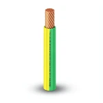 كابل نحاس THHN/THWN معزول PVC °105 مقاس 5.26 مم² قطر 4.2 مم 600 فولت طول 250 قدم أصفر مع أخضر | شركة الفنار