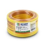 لفة سلك كهرباء نحاس شعر 6 مم 450/750 فولت معزول PVC اصفر، قطر الموصل 3.8 مم | مجموعة كابلات الرياض