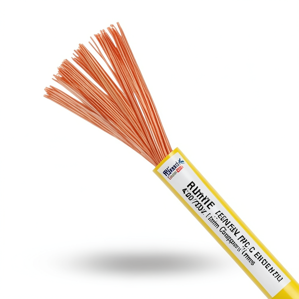 لفة سلك نحاس كهربائي مرن 25 مم2 450/750 فولت عزل PVC اصفر، قطر الموصل 6.4 مم | مجموعة كابلات الرياض