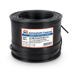 4/0 AWG Stranded Tinned Copper Electric Wire, PVC Insulation 105°C, Black, 600V, 500ft | Asharqiyah Cables Company for Industry