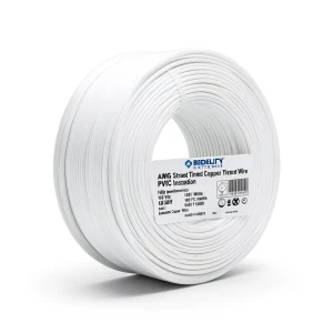 سلك نحاس مجدول 3 AWG مطلي بالقصدير عزل PVC 105°C أبيض 600 فولت 500 قدم | شركة كابلات الشرقية للصناعة