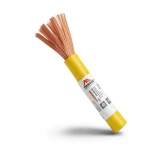 لفة سلك كهرباء نحاس شعر 6 مم 450/750 فولت معزول PVC اصفر، قطر الموصل 3.8 مم | مجموعة كابلات الرياض