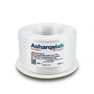 لفة سلك نحاس مجدول 1 AWG مطلي بالقصدير عزل PVC 105°C ابيض 600 فولت 500 قدم | شركة كابلات الشرقية للصناعة