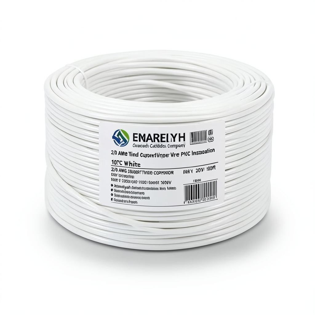 2/0 AWG Stranded Tinned Copper Wire PVC Insulation 105°C White 600V 500ft | Asharqiyah Cables Company for Industry