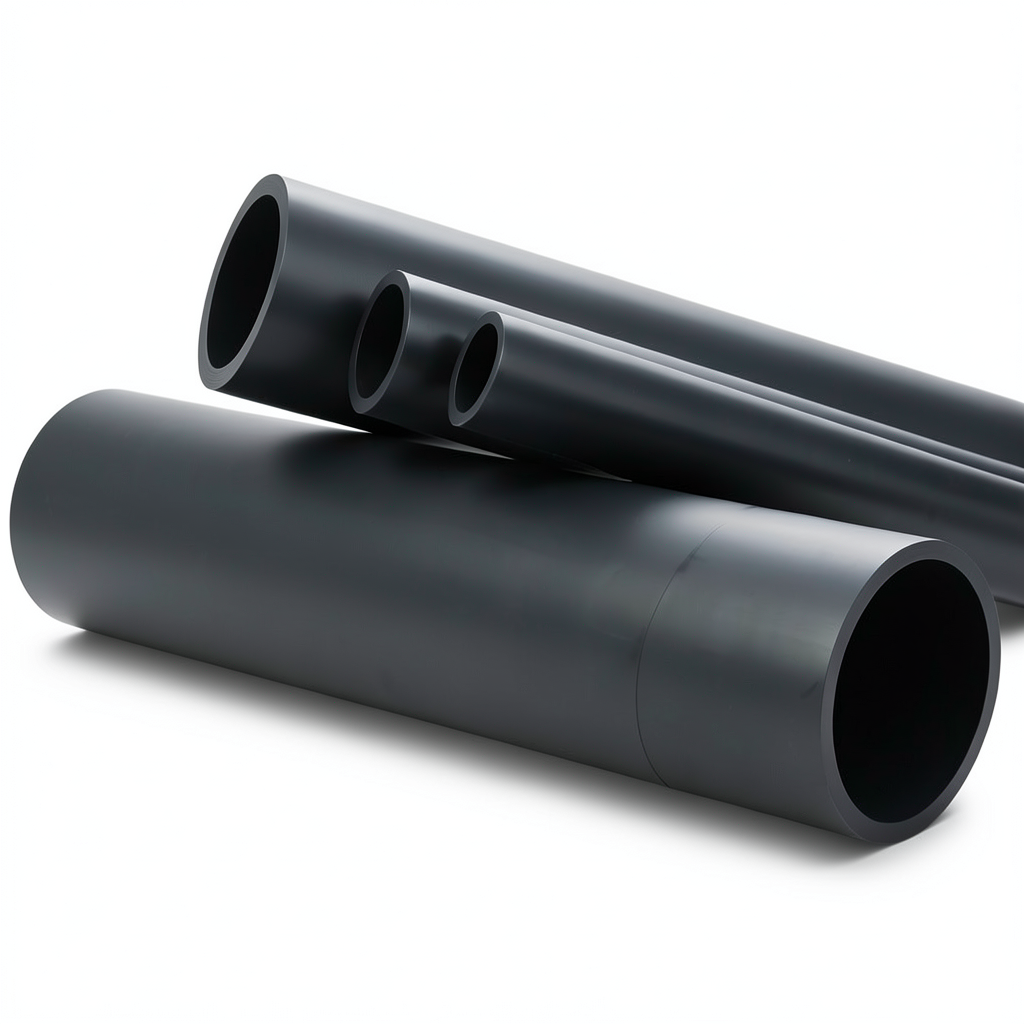 أنابيب HDPE ضغط 6.3 بار PE 100 قطر 140 مم سماكة 5.4 مم SDR 26 لون أسود