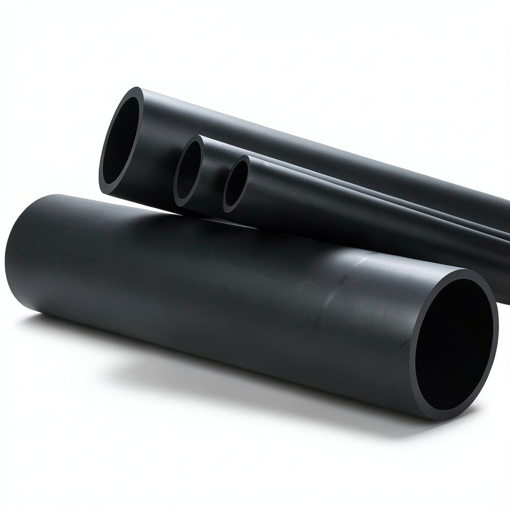 مواسير HDPE ضغط 6.3 بار سمك 45.9 مم لون اسود