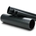 مواسير HDPE ضغط 6.3 بار PE 100، قطر خارجي 160 ملم SDR 26، لون أسود