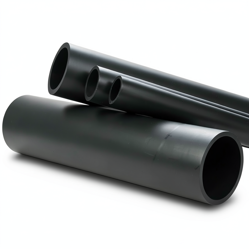 High Density Polyethylene Pipe 12.5 Bar PE 100, 400 mm OD, 29.4 mm Thickness, Black