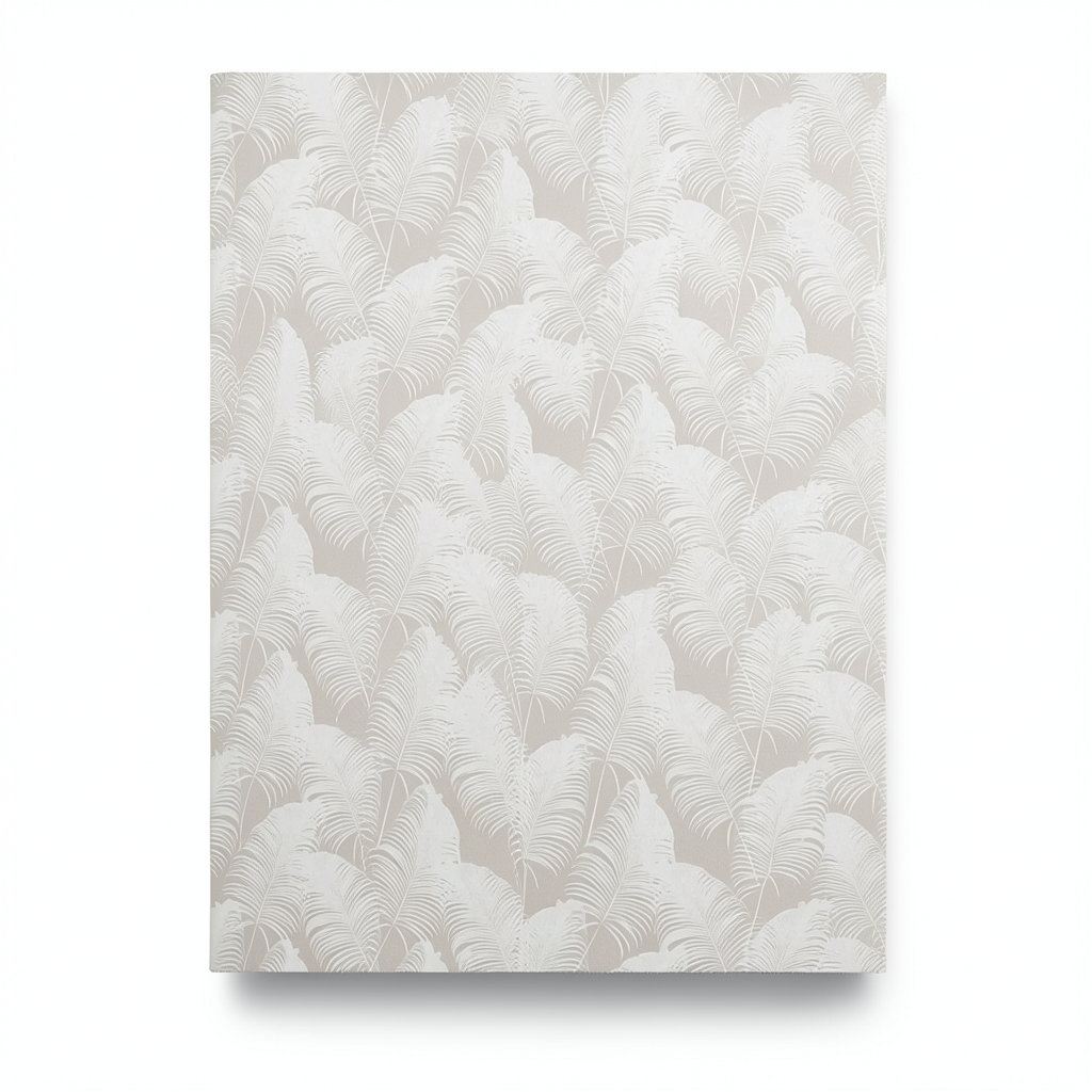 Leaf-patterned Wall Covering Length 1.005 cm Width 53 cm Beige Color