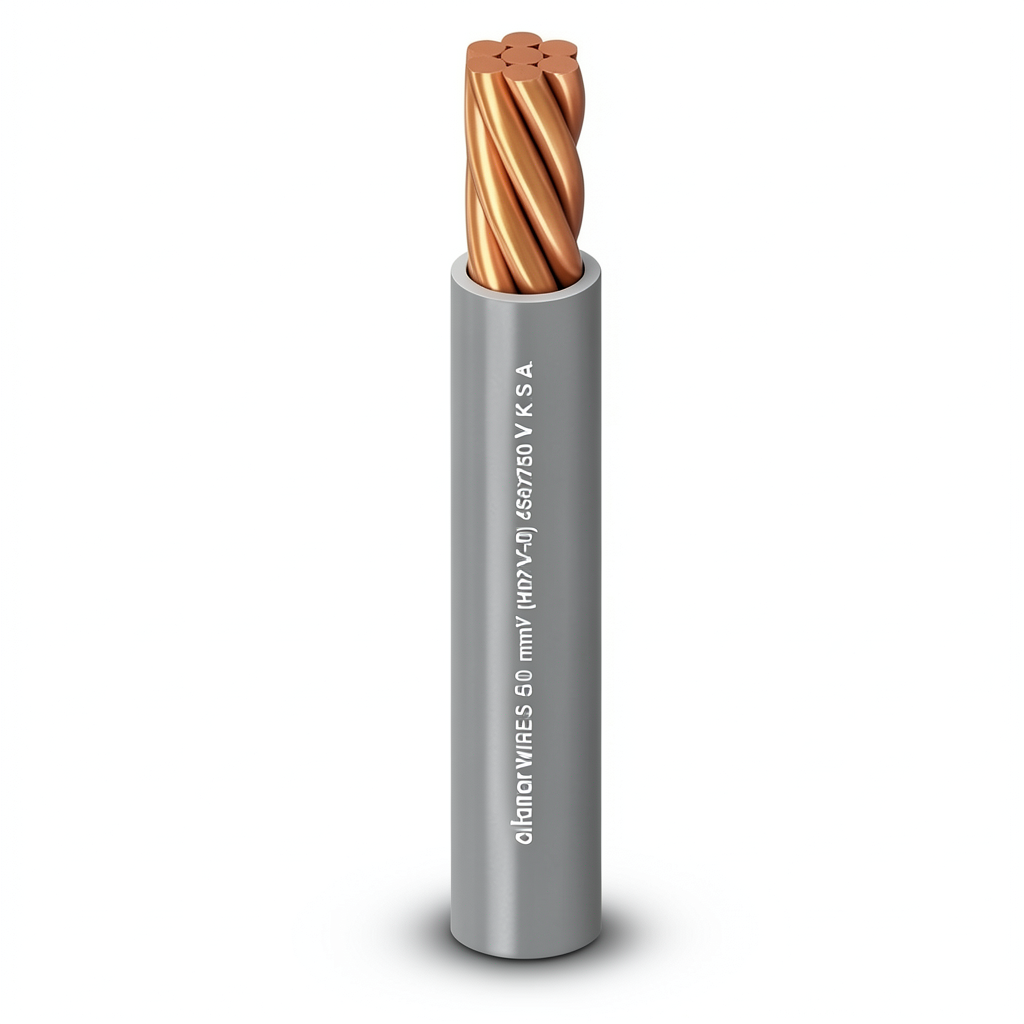 سلك مجدول الفنار 50 sq mm 450/750 Volts موصل نحاس 1.86mm قطر عزل PVC مقاوم للحرارة | شركة الفنار