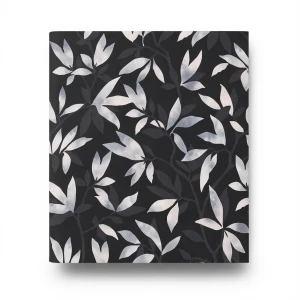Wallpaper Leaves Design 1.005x53 cm Black/Grey Kurioza