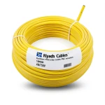 سلك كهرباء نحاسي مرن 16 ملم 450/750 فولت موصل 6.3 ملم معزول PVC أصفر - كابلات الرياض