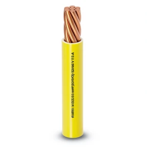 سلك كهرباء مفرد 4 mm 450/750 V، موصل نحاس مجدول، عزل PVC مقاوم للحرارة، لون أصفر | شركة الفنار