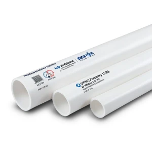 UPVC Pipes Nominal Pressure 13.8 Bar Size 6 Inch Thickness 8.03 mm White | Al Watania Plastics