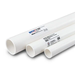 UPVC Pipes 4 Inch Size 17.2 Bar Pressure 6.73 mm Thickness White | Al Watania Plastics