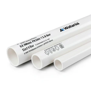 UPVC Pipes Nominal Pressure 13.8 Bar Size 6 Inch Thickness 8.03 mm White | Al Watania Plastics