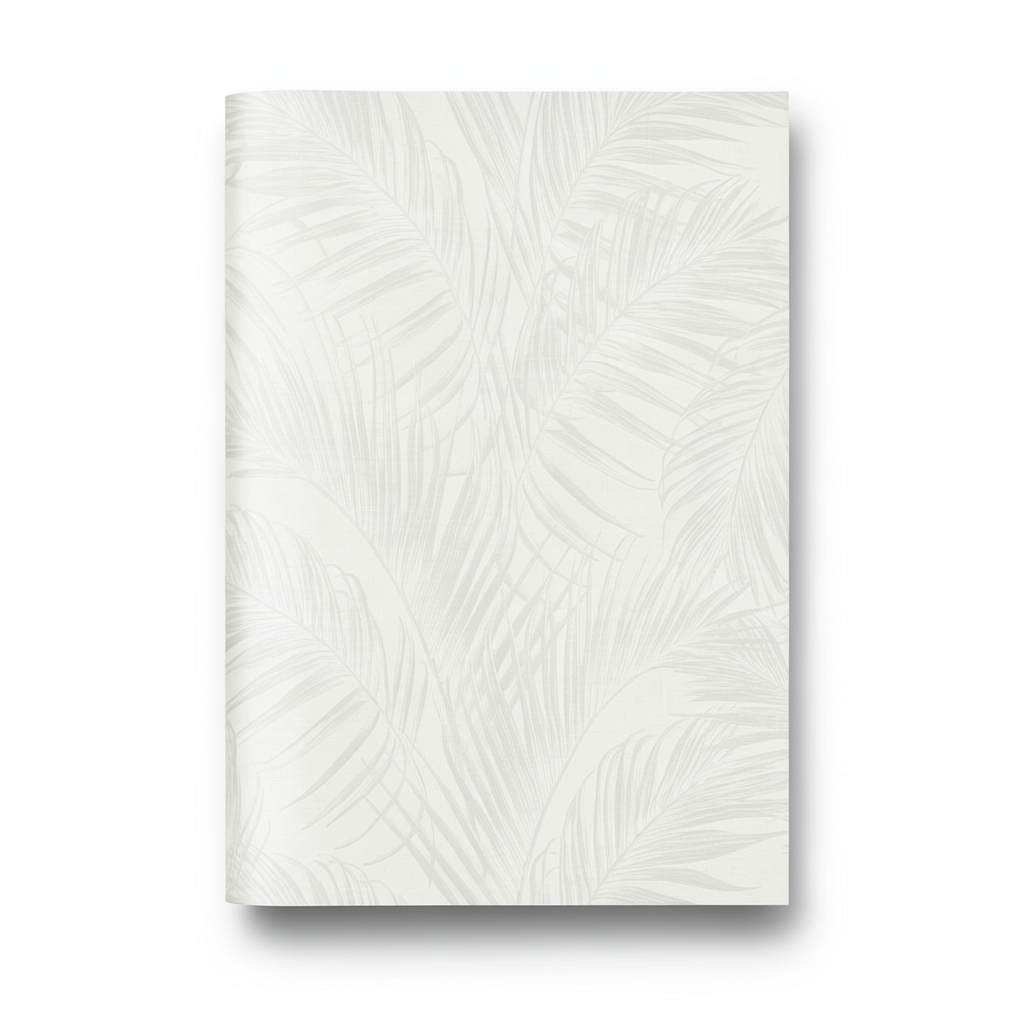 Wall Decoration Leaf-Patterned Design 10 m x 0.53 m Off White